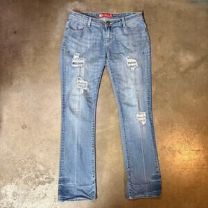 Apple Bottoms Low Rise Distressed Denim Jeans Sz 32x32